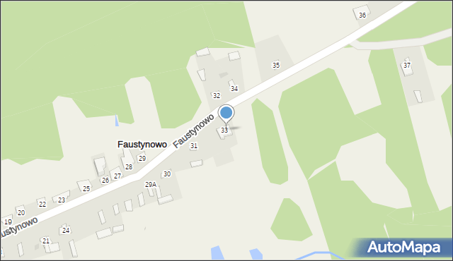 Faustynowo, Faustynowo, 33a, mapa Faustynowo