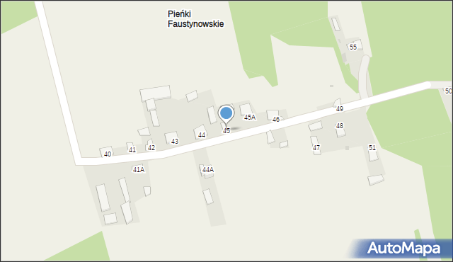 Faustynowo, Faustynowo, 45, mapa Faustynowo