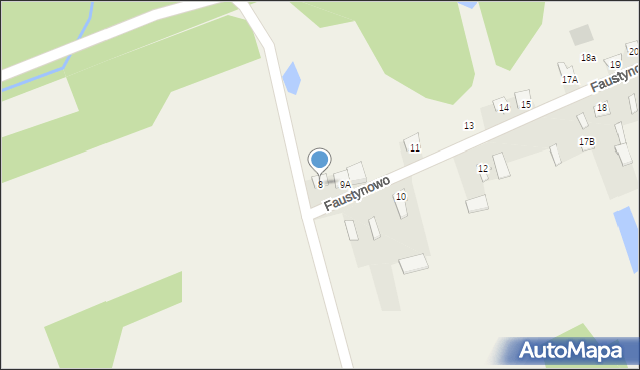 Faustynowo, Faustynowo, 8, mapa Faustynowo