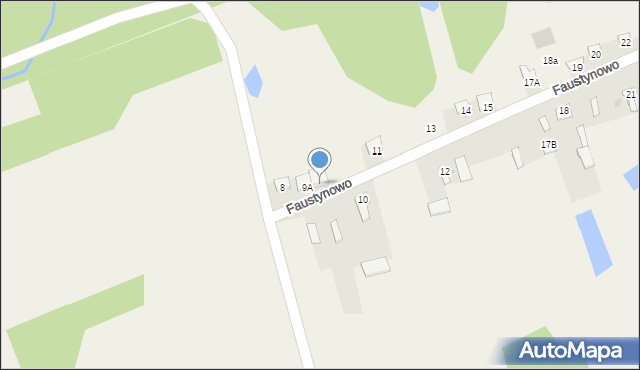 Faustynowo, Faustynowo, 9B, mapa Faustynowo
