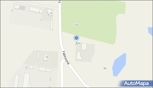 Filipów, Fabryczna, 17, mapa Filipów
