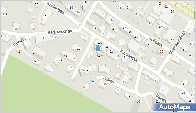Gdynia, Falista, 3A, mapa Gdyni