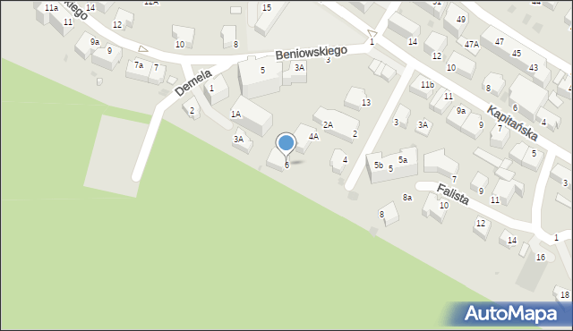 Gdynia, Falista, 6, mapa Gdyni