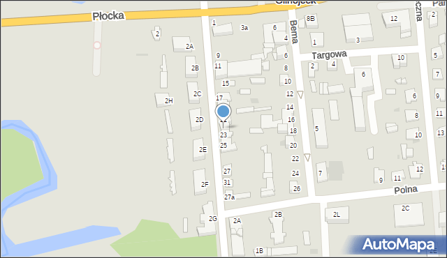 Glinojeck, Fabryczna, 21A, mapa Glinojeck