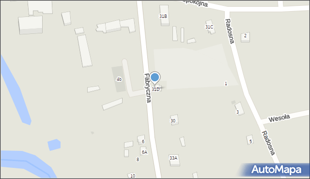 Glinojeck, Fabryczna, 31D, mapa Glinojeck