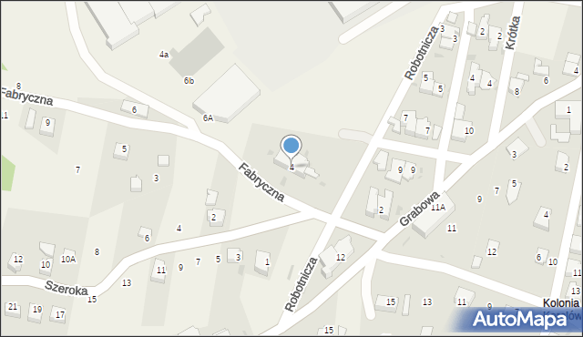 Goleszów, Fabryczna, 4, mapa Goleszów