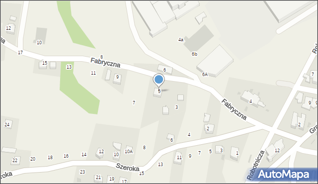 Goleszów, Fabryczna, 5, mapa Goleszów
