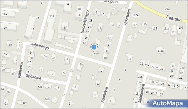 Góra Kalwaria, Fabianiego Ludwika, 2, mapa Góra Kalwaria