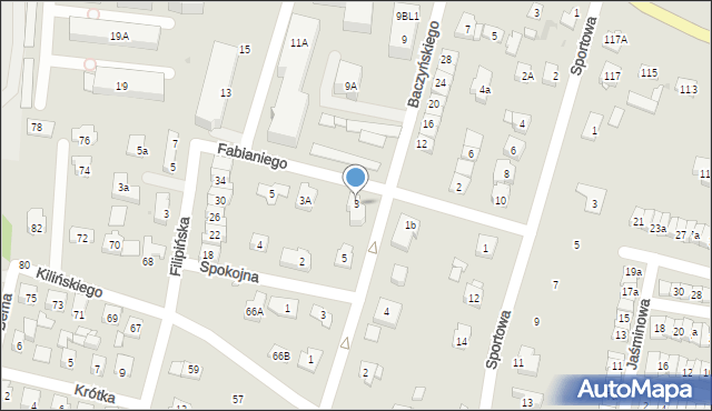 Góra Kalwaria, Fabianiego Ludwika, 3, mapa Góra Kalwaria
