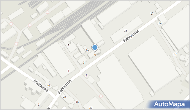 Gorlice, Fabryczna, 9, mapa Gorlic