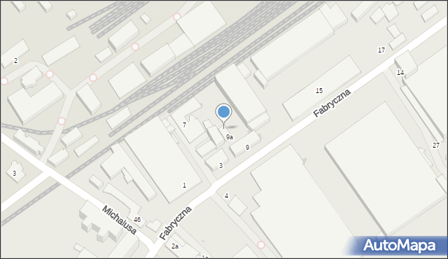 Gorlice, Fabryczna, 9b, mapa Gorlic