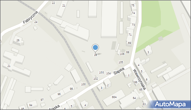 Gorzów Wielkopolski, Fabryczna, 18, mapa Gorzów Wielkopolski
