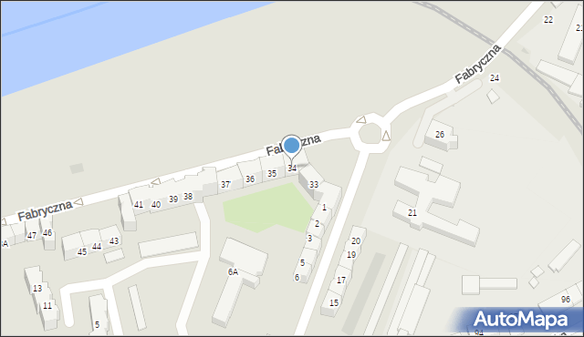 Gorzów Wielkopolski, Fabryczna, 34, mapa Gorzów Wielkopolski