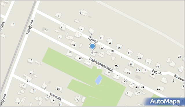 Gostynin, Fabiszewskiego Stefana, 5B, mapa Gostynin