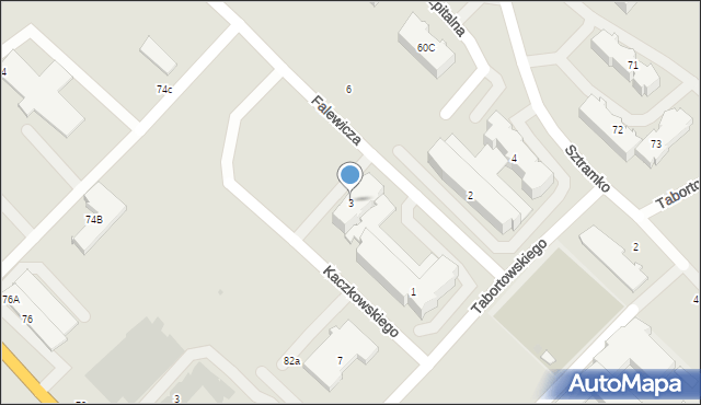 Grajewo, Falewicza Tadeusza, płk., 3, mapa Grajewo