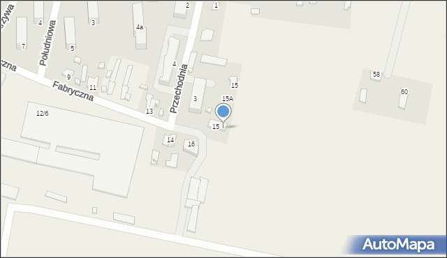 Gródek, Fabryczna, 17, mapa Gródek