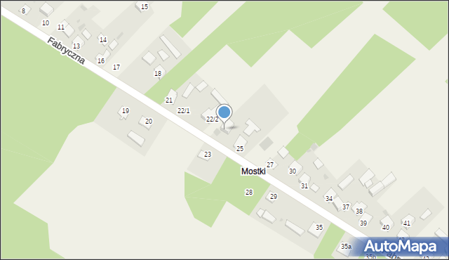 Hucisko, Fabryczna, 24, mapa Hucisko