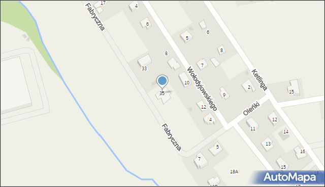 Jaktorów, Fabryczna, 35, mapa Jaktorów