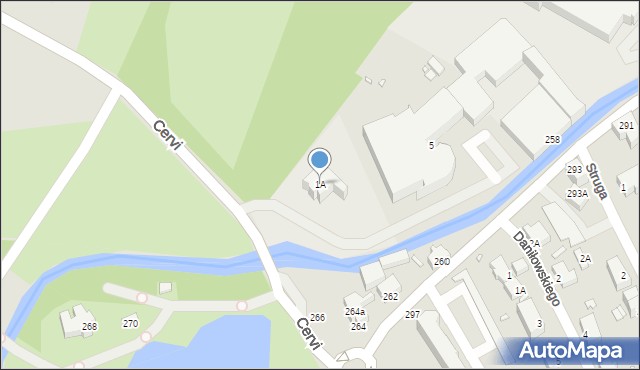 Jelenia Góra, Fabryczna, 1A, mapa Jelenia Góra