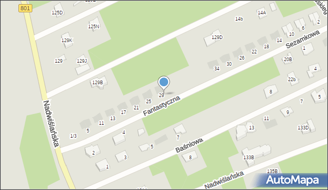 Józefów, Fantastyczna, 31, mapa Józefów