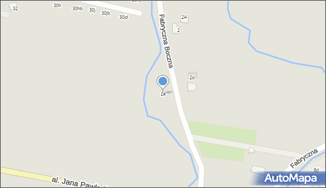 Kęty, Fabryczna Boczna, 1a, mapa Kęty