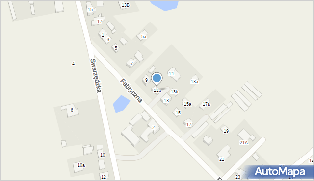 Kicin, Fabryczna, 11a, mapa Kicin