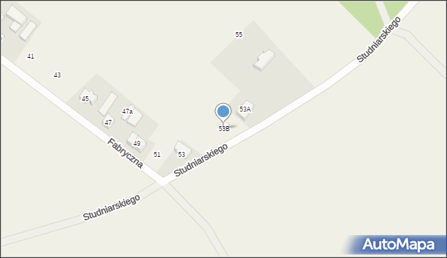 Kicin, Fabryczna, 53B, mapa Kicin