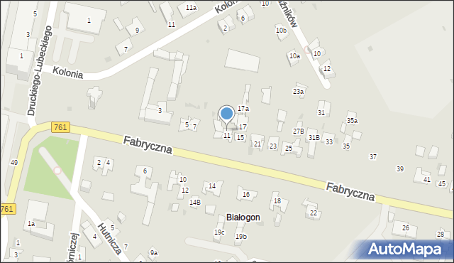 Kielce, Fabryczna, 11a, mapa Kielc