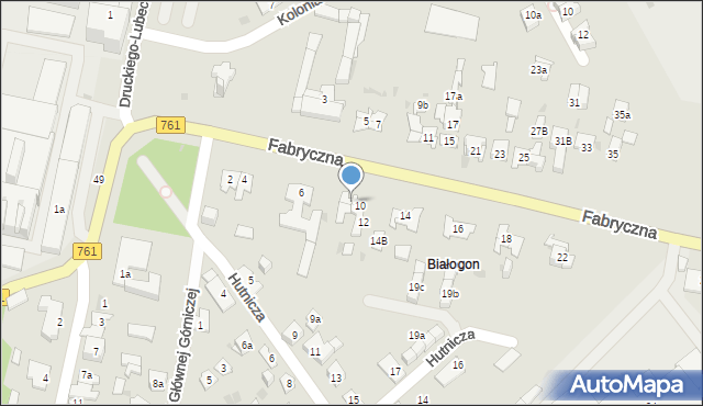 Kielce, Fabryczna, 8, mapa Kielc