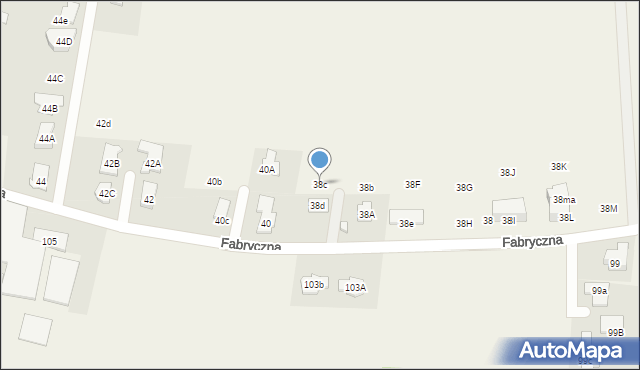 Kolonia Lesznowola, Fabryczna, 38c, mapa Kolonia Lesznowola