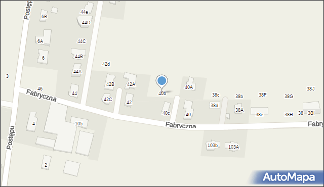 Kolonia Lesznowola, Fabryczna, 40b, mapa Kolonia Lesznowola