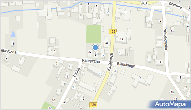Komprachcice, Fabryczna, 4, mapa Komprachcice