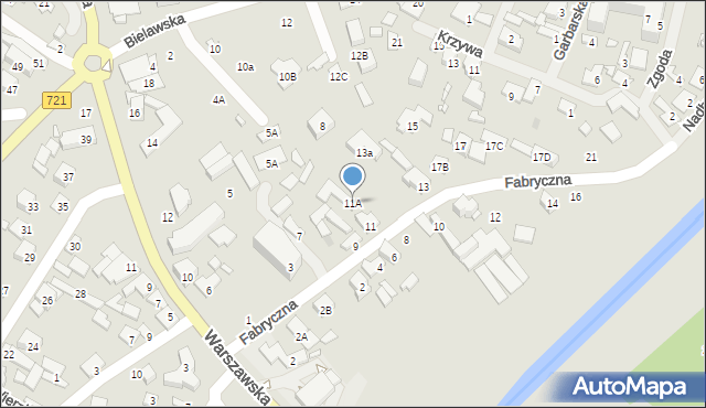 Konstancin-Jeziorna, Fabryczna, 11A, mapa Konstancin-Jeziorna