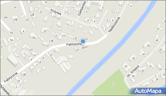 Konstancin-Jeziorna, Fabryczna, 16, mapa Konstancin-Jeziorna