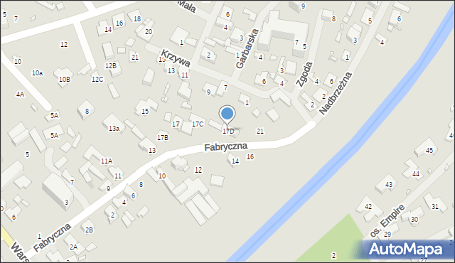 Konstancin-Jeziorna, Fabryczna, 17D, mapa Konstancin-Jeziorna