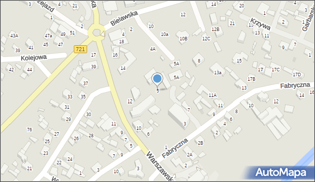 Konstancin-Jeziorna, Fabryczna, 5, mapa Konstancin-Jeziorna