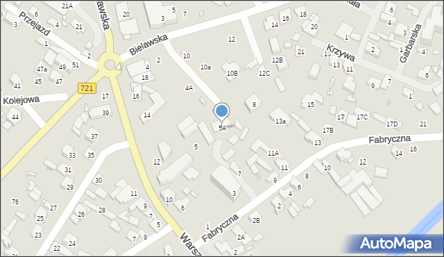 Konstancin-Jeziorna, Fabryczna, 5A, mapa Konstancin-Jeziorna