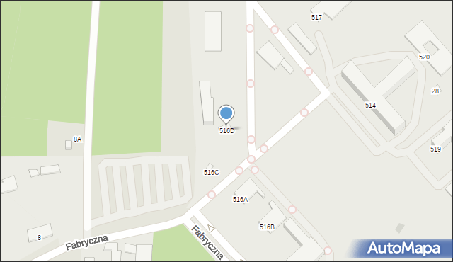 Kraśnik, Fabryczna, 516D, mapa Kraśnik