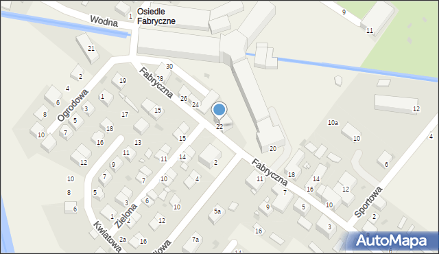 Krosnowice, Fabryczna, 22, mapa Krosnowice