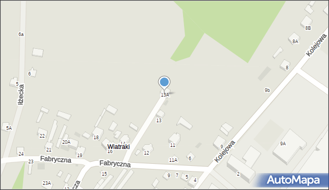 Kunów, Fabryczna, 13A, mapa Kunów