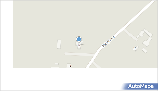 Kurów, Fabryczna, 4a, mapa Kurów