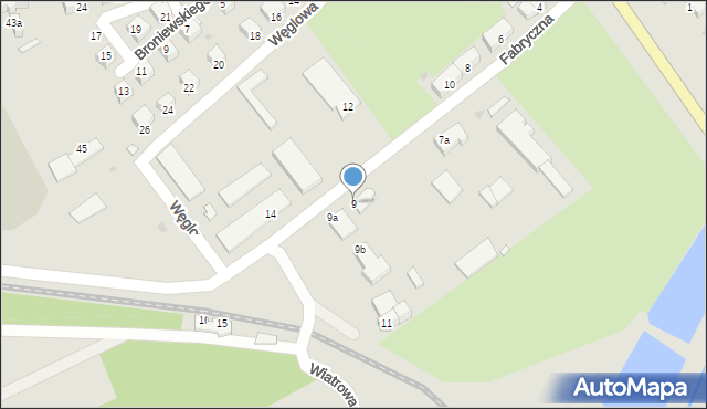 Lądek-Zdrój, Fabryczna, 9, mapa Lądek-Zdrój