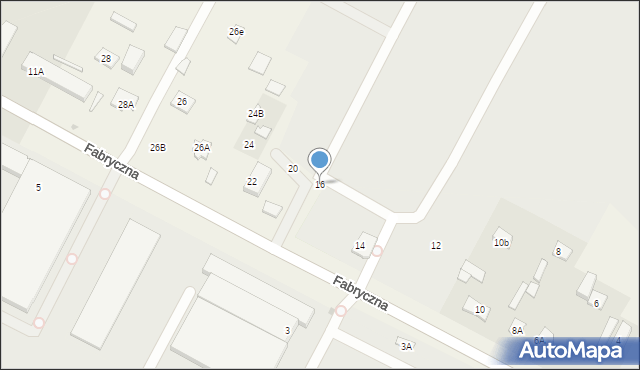 Łajski, Fabryczna, 16, mapa Łajski