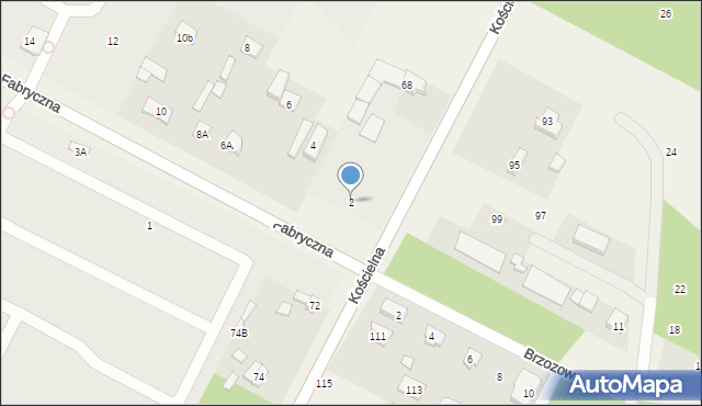 Łajski, Fabryczna, 2, mapa Łajski