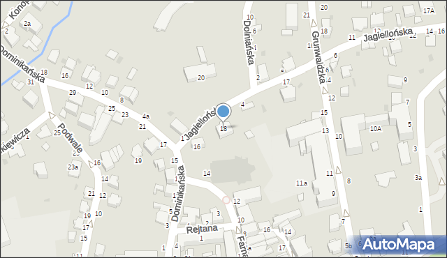 Łańcut, Farna, 18, mapa Łańcut