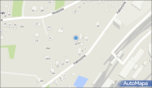 Łazy, Fabryczna, 12, mapa Łazy