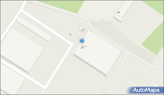 Łochów, Fabryczna, 26, mapa Łochów