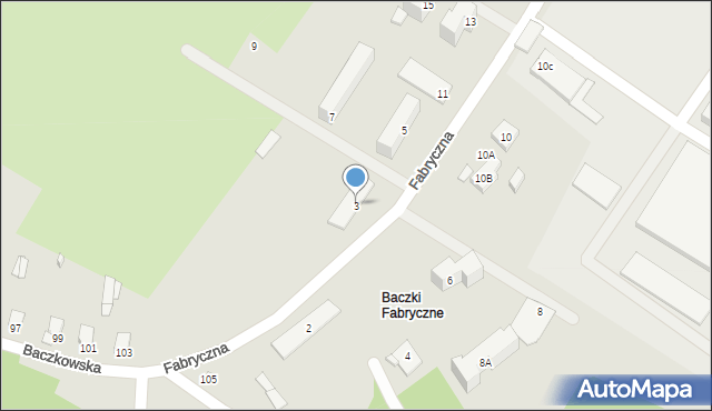 Łochów, Fabryczna, 3, mapa Łochów