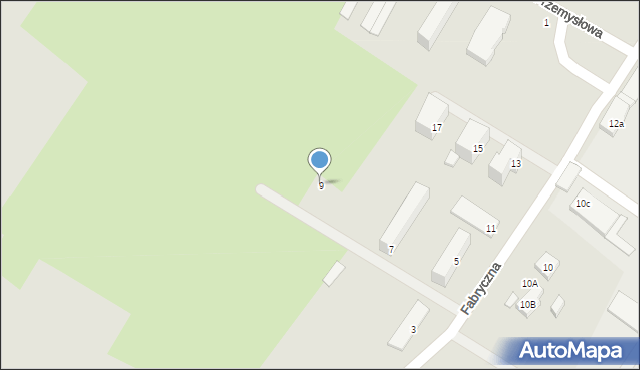 Łochów, Fabryczna, 9, mapa Łochów