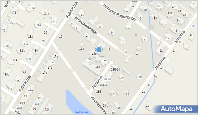 Łomianki, Fabryczna, 15f, mapa Łomianki